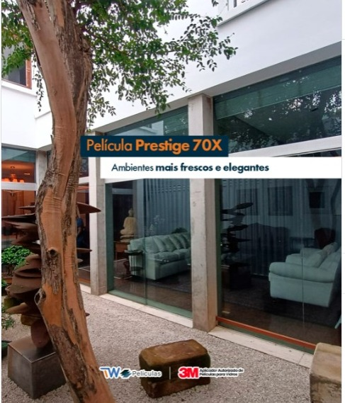 Residência com película Prestige 70X nos vidros